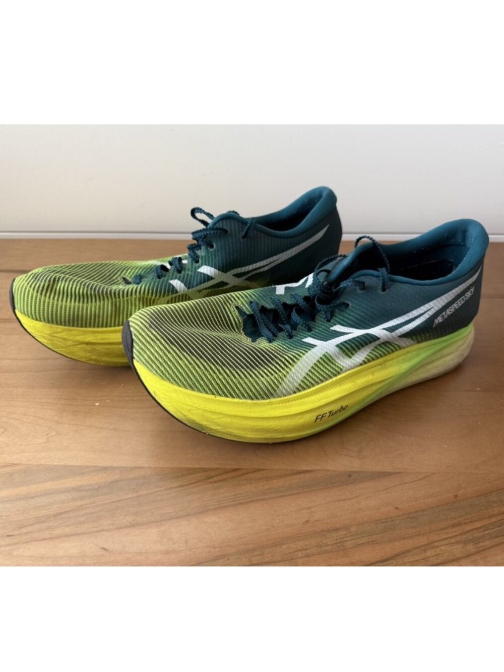 ASICS METASPEED SKY+ Green and Blue Carbon Racing Men's 12.5